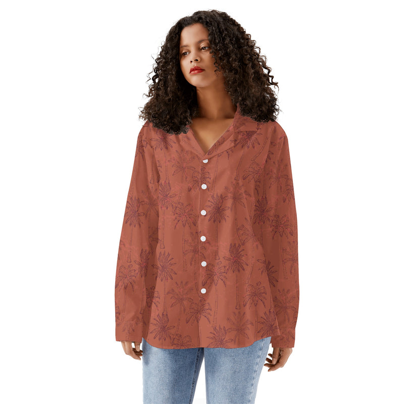 Womens Long Sleeve Button Down Shirt