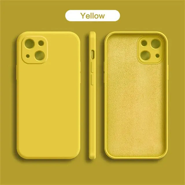 Original Square Liquid Silicone Phone Case For iPhone 11 12 13 Pro Max Mini XS Max X XR 8 7 Plus SE2 Lens Protection Cover - Starttech Online Market