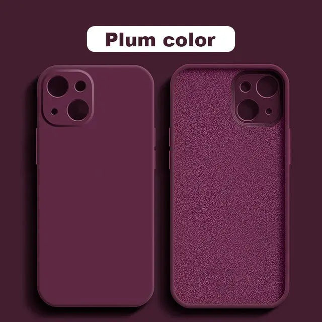 Original Square Liquid Silicone Phone Case For iPhone 11 12 13 Pro Max Mini XS Max X XR 8 7 Plus SE2 Lens Protection Cover - Starttech Online Market