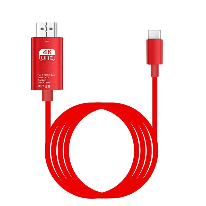 2 In 1 4K@60HZ USB C 3.1 Type-C to HDMI 4K 60Hz 30Hz Adapter Cable with power For MacBook Samsung Huawei USB-C Type C to HDMI - Image