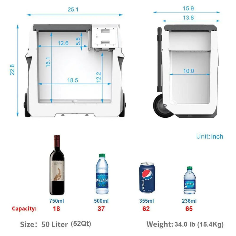 LiONCooler Combo, X50A Portable Solar Fridge/Freezer (52 Quarts) and 90W Solar Panel - Starttech Online Market