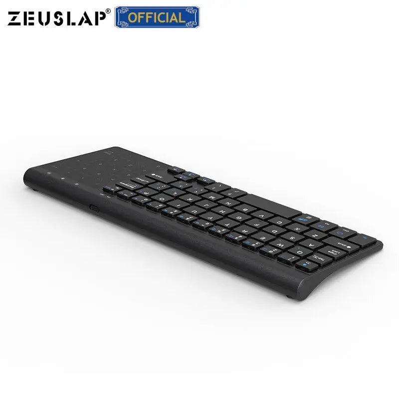 ZEUSLAP 2.4G wireless mini touch keypad wireless computer keyboard with touchpad for usb tablet pc tv box mobile phone - Image