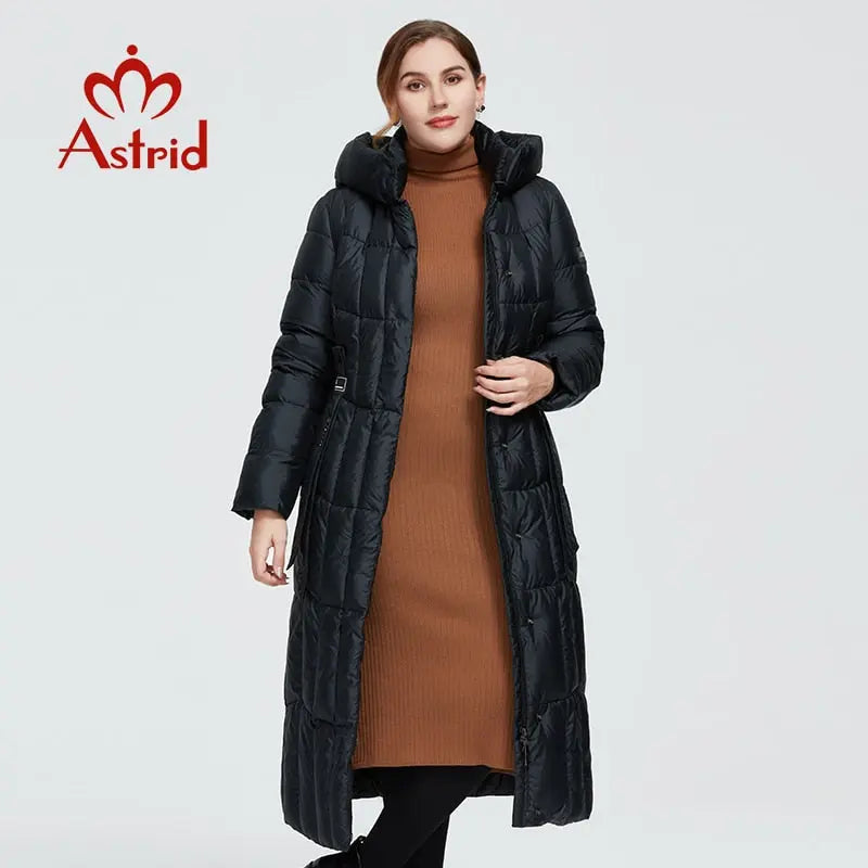 Astrid New Winter Women's Coat Fashion Thick Jacket Hooded Large Sizes Female Clothing - Image