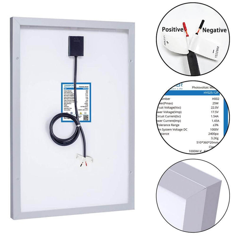 ACOPOWER 25 Watts Poly Solar Panel, 12V - Starttech Online Market