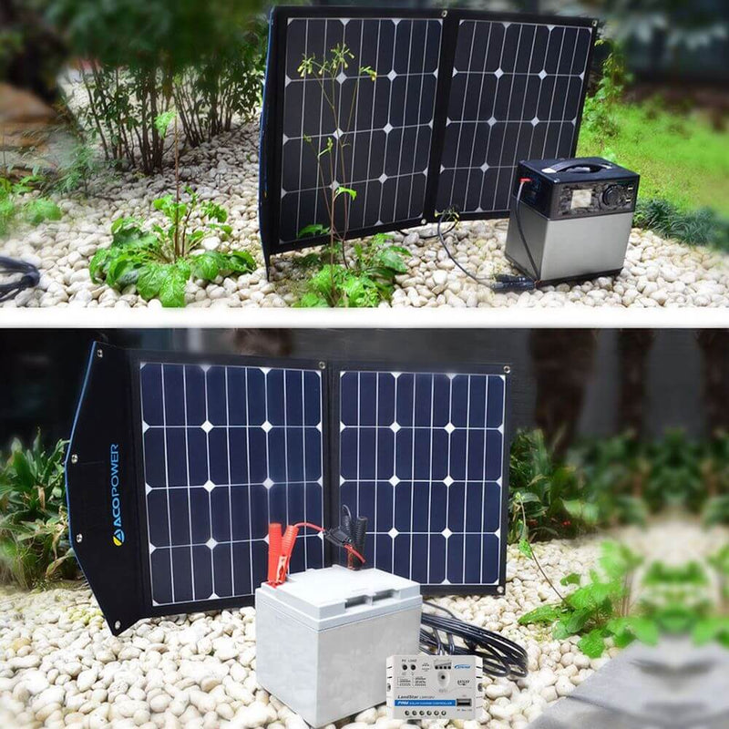 ACOPOWER 70W Portable Solar Suitcase with 5A Charge Controller - Starttech Online Market