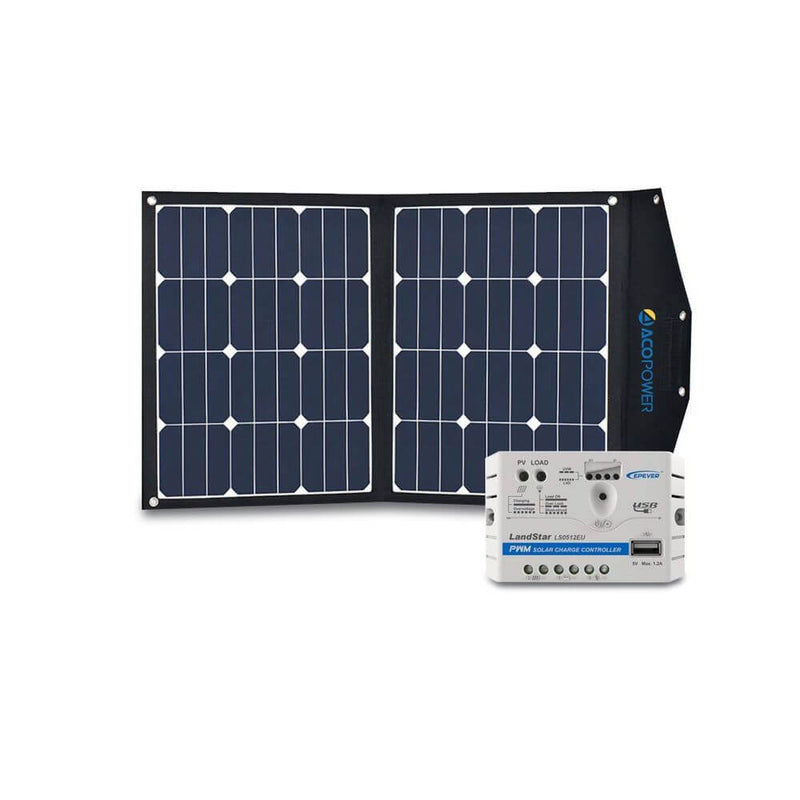 ACOPOWER 70W Portable Solar Suitcase with 5A Charge Controller - Starttech Online Market