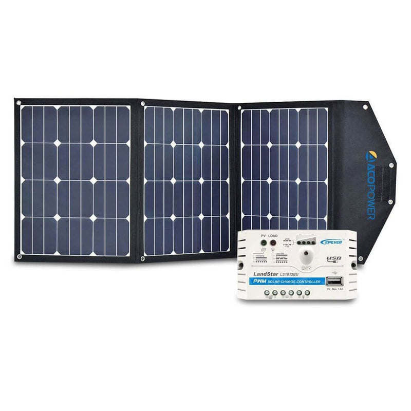 ACOPOWER LTK 105W Foldable Solar Panel Kit, w/ 10A Charge Controller - Starttech Online Market