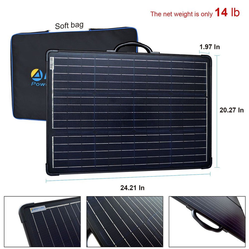 ACOPOWER PLK 120W Portable Solar Panel Kit Lightweight Briefcase - Starttech Online Market