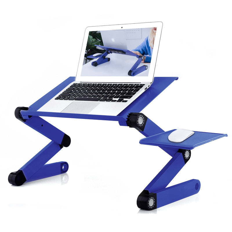 Adjustable Laptop Stand, RAINBEAN Laptop Desk with 2 CPU Cooling USB Fans for Bed Aluminum Lap Workstation Desk with Mouse Pad, Foldable Cook Book Stand Notebook Holder Sofa,Amazon Banned - Starttech Online Market