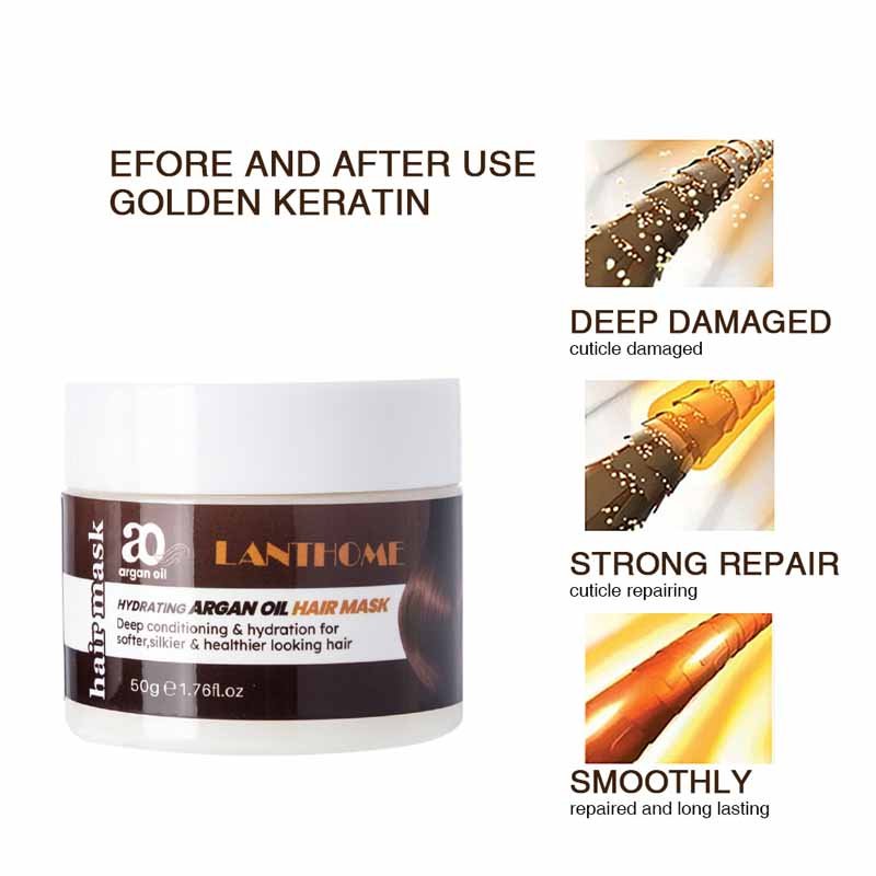 Argan Oil Organic Hair Mask Keratin Hair Scalp Treatment Straightening Repairs Damage Products Hyaluronic Acid Moisturizing Care - Starttech Online Market