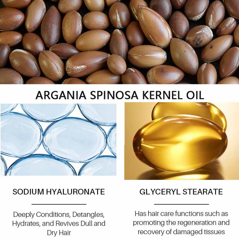 Argan Oil Organic Hair Mask Keratin Hair Scalp Treatment Straightening Repairs Damage Products Hyaluronic Acid Moisturizing Care - Starttech Online Market