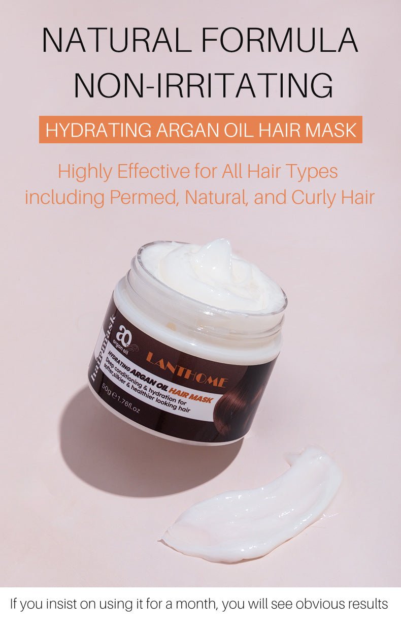 Argan Oil Organic Hair Mask Keratin Hair Scalp Treatment Straightening Repairs Damage Products Hyaluronic Acid Moisturizing Care - Starttech Online Market