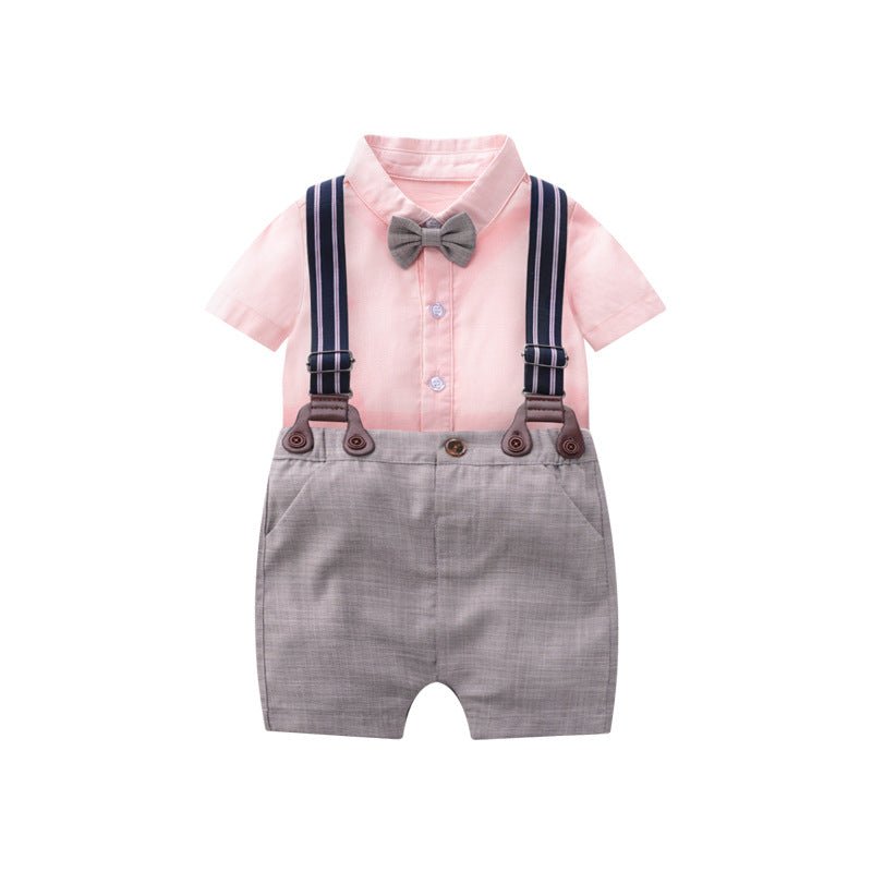 Baby gentleman suit summer short-sleeved baby clothes - Starttech Online Market