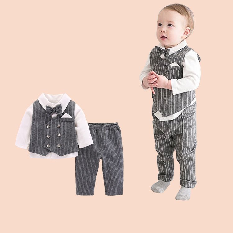 Baby new style gentleman handsome split clothes - Starttech Online Market