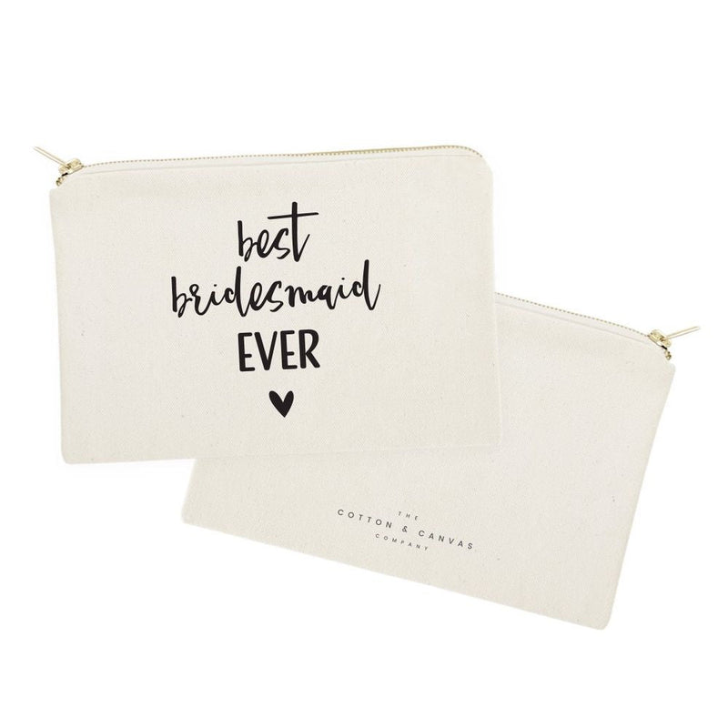 Best Bridesmaid Ever Cotton Canvas Cosmetic Bag - Starttech Online Market