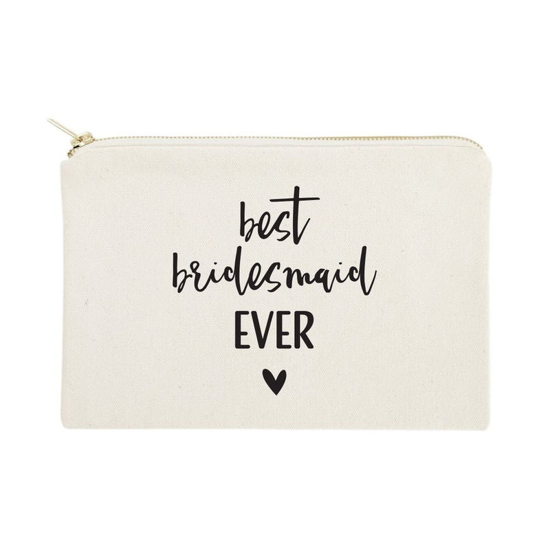 Best Bridesmaid Ever Cotton Canvas Cosmetic Bag - Starttech Online Market