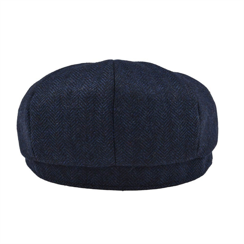 BOTVELA Wool Tweed Newsboy Cap Herringbone Men Women Gatsby Retro Hat Driver Flat Cap Black Brown Green Navy Blue 005 - Starttech Online Market