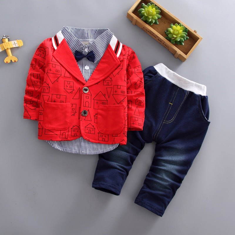 Children's Three-piece Cotton Suit - Starttech Online Market