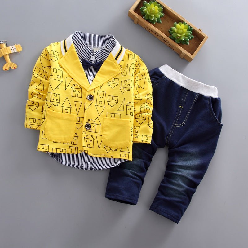 Children's Three-piece Cotton Suit - Starttech Online Market