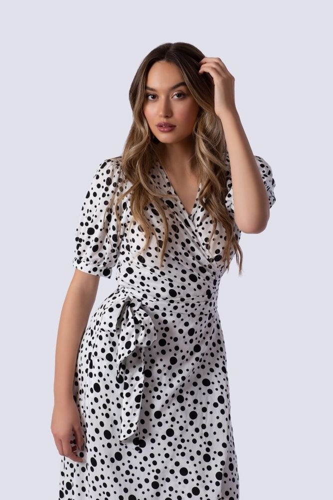 Coco Dress | White Polka Dot - Starttech Online Market