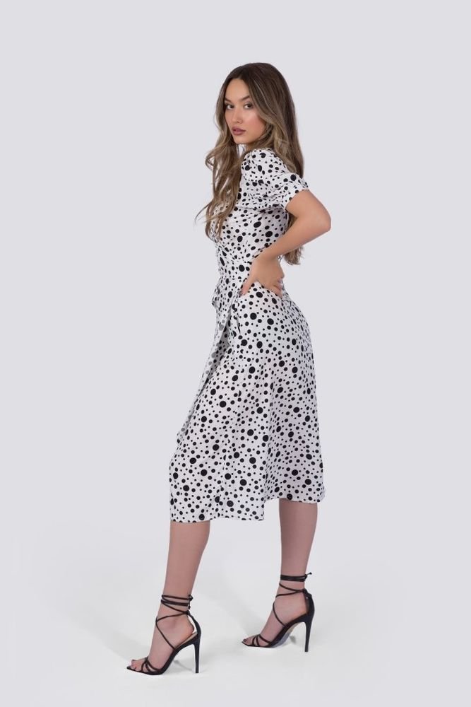 Coco Dress | White Polka Dot - Starttech Online Market