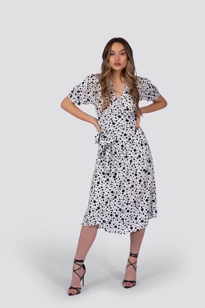 Coco Dress | White Polka Dot - Starttech Online Market