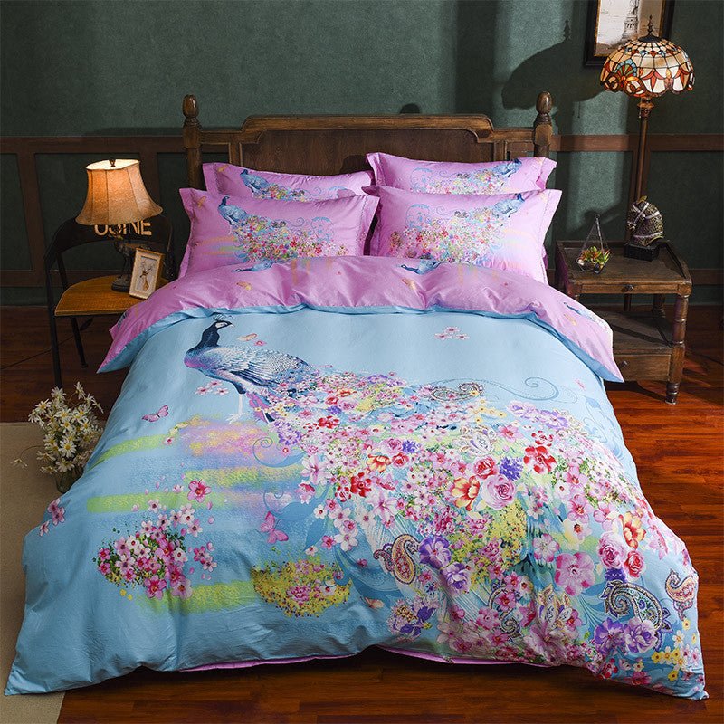 Cotton Sheet Quilt Cover Four Piece Set - Starttech Online Market