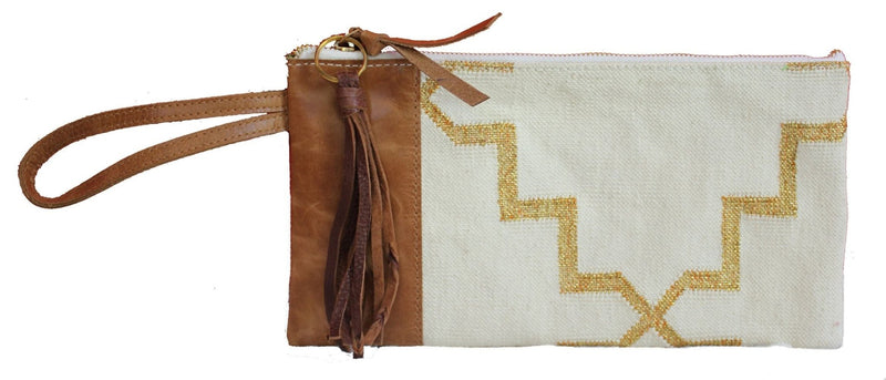 Cream | Gold Clutch with Wristlet - Starttech Online Market