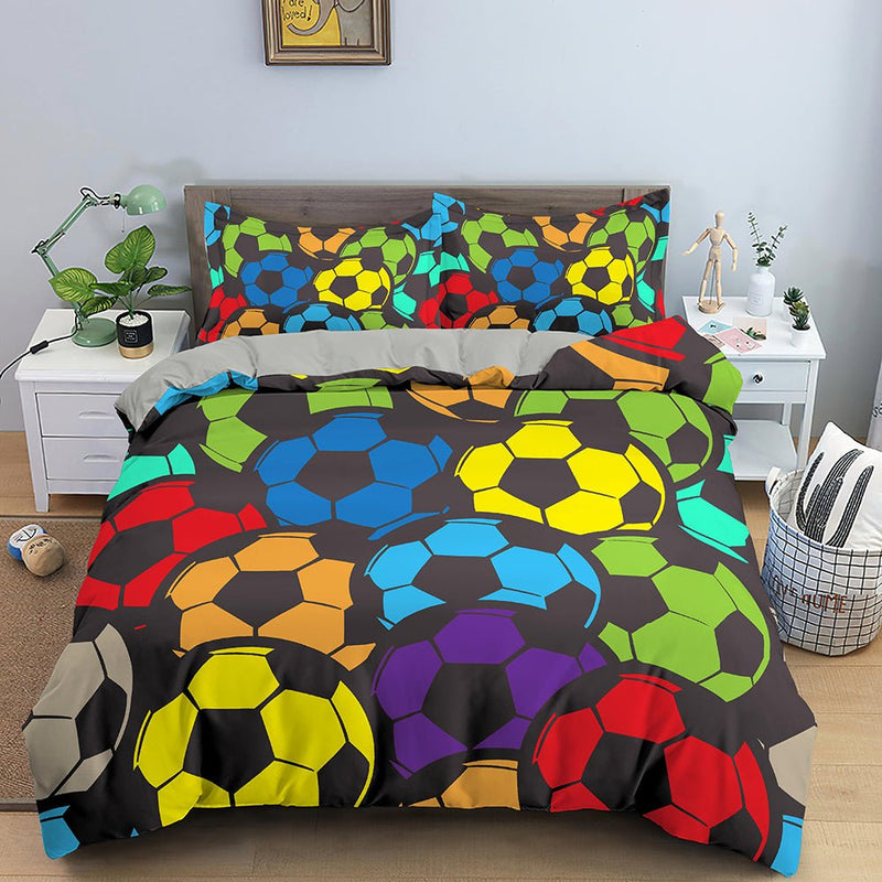 Cross-border Amazon Three-piece Bed Set Home Textile Four-piece Set Basketball Quilt Cover Thick Twill Wish - Starttech Online Market