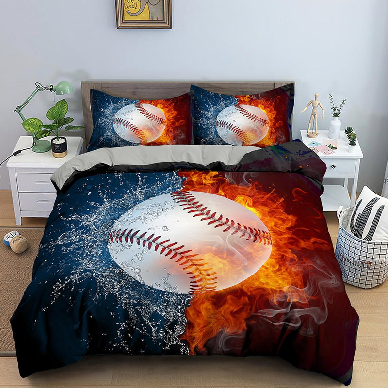 Cross-border Amazon Three-piece Bed Set Home Textile Four-piece Set Basketball Quilt Cover Thick Twill Wish - Starttech Online Market