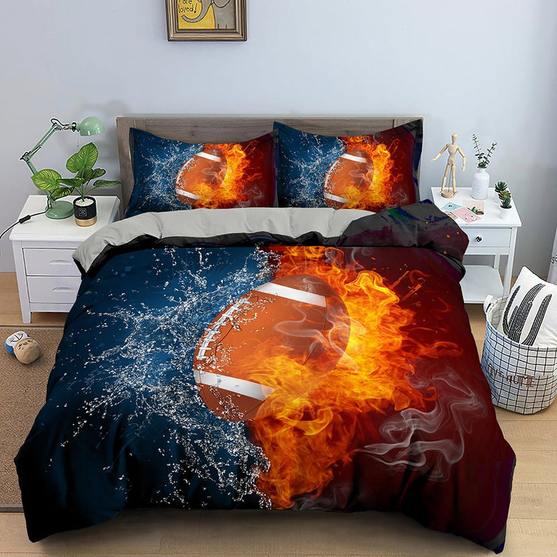 Cross-border Amazon Three-piece Bed Set Home Textile Four-piece Set Basketball Quilt Cover Thick Twill Wish - Starttech Online Market