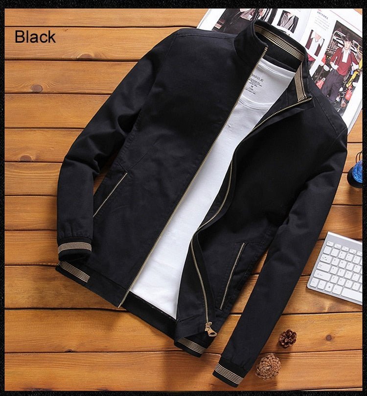 DIMUSI Spring Autumn Men's Bomber Jackets Casual Male Outwear Windbreaker Stand Collar Jacket Mens Baseball Slim Coats 5XL,YA810 - Starttech Online Market