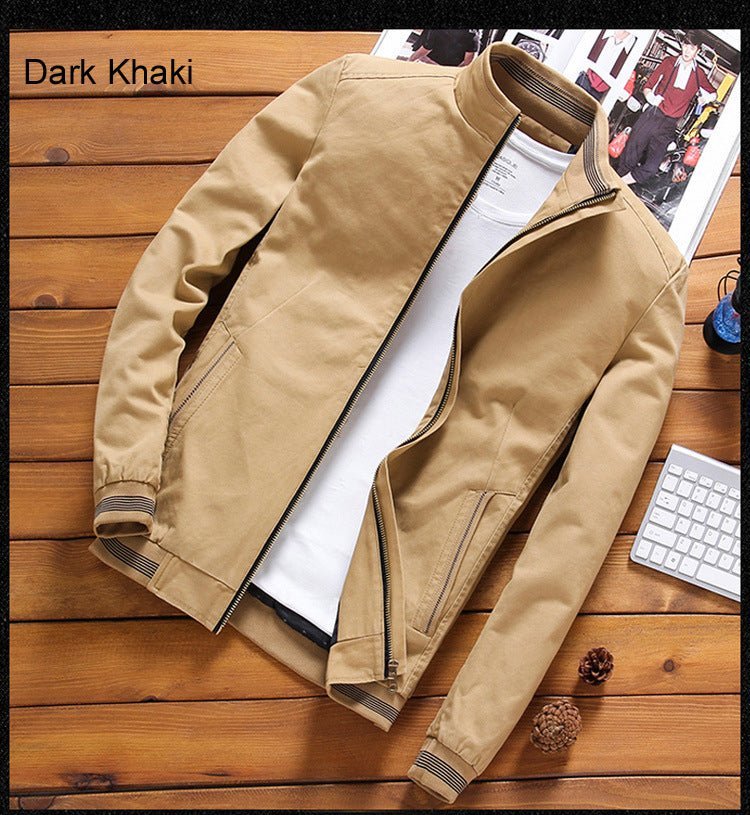 DIMUSI Spring Autumn Men's Bomber Jackets Casual Male Outwear Windbreaker Stand Collar Jacket Mens Baseball Slim Coats 5XL,YA810 - Starttech Online Market