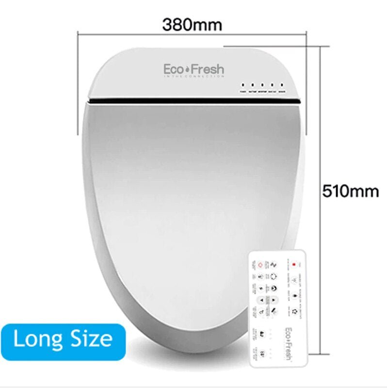 Ecofresh smart toilet seat cover electronic bidet cover clean dry seat heating wc intelligent toilet seat cover child seat - Starttech Online Market