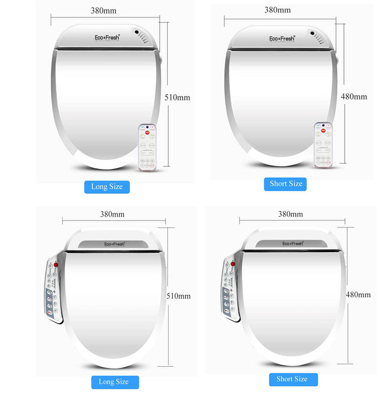 Ecofresh smart toilet seat cover electronic bidet cover clean dry seat heating wc intelligent toilet seat cover child seat - Starttech Online Market