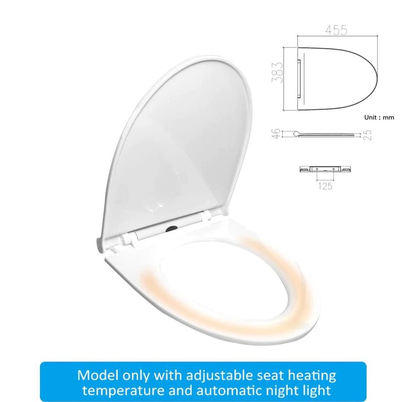 Ecofresh smart toilet seat cover electronic bidet cover clean dry seat heating wc intelligent toilet seat cover child seat - Starttech Online Market