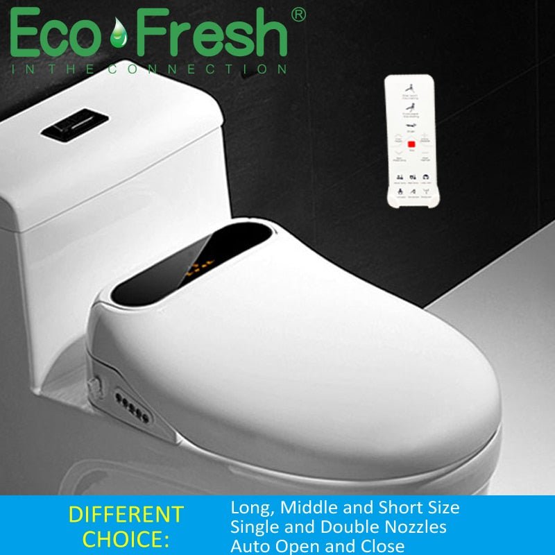 Ecofresh smart toilet seat cover electronic bidet cover clean dry seat heating wc intelligent toilet seat cover child seat - Starttech Online Market