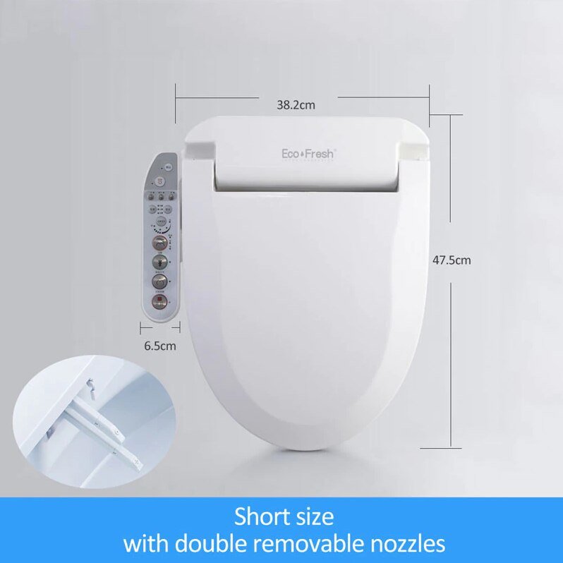 Ecofresh smart toilet seat cover electronic bidet cover clean dry seat heating wc intelligent toilet seat cover child seat - Starttech Online Market