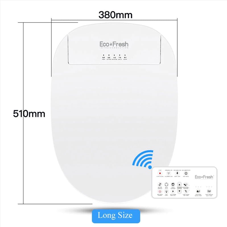 Ecofresh smart toilet seat cover electronic bidet cover clean dry seat heating wc intelligent toilet seat cover child seat - Starttech Online Market