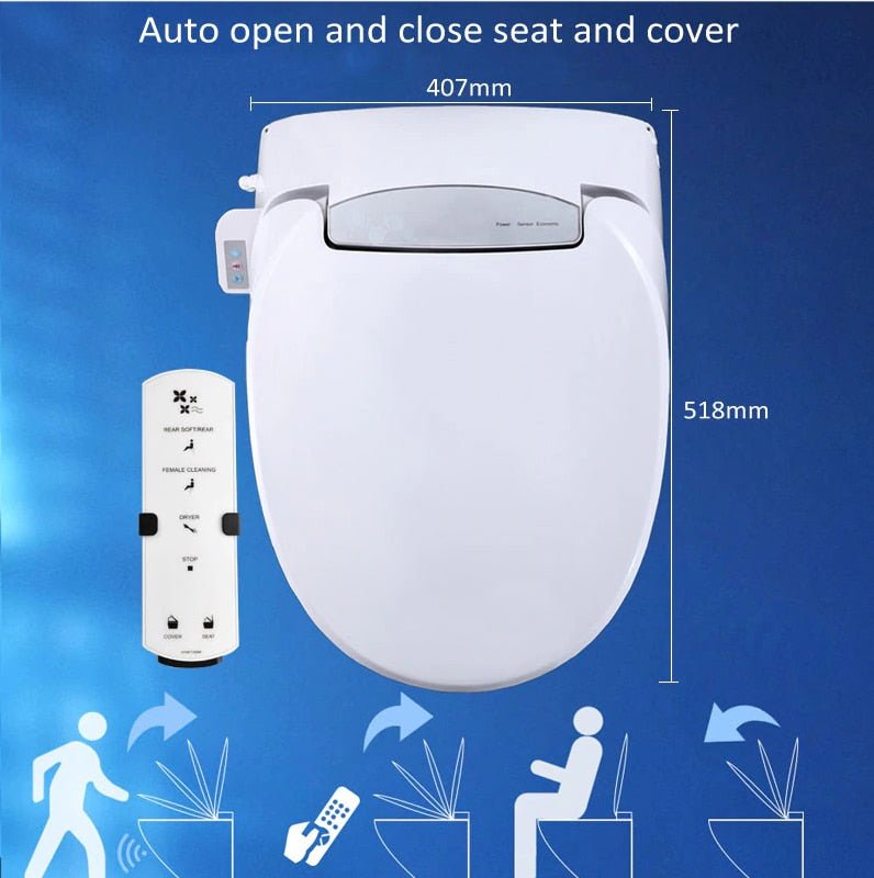 Ecofresh smart toilet seat cover electronic bidet cover clean dry seat heating wc intelligent toilet seat cover child seat - Starttech Online Market