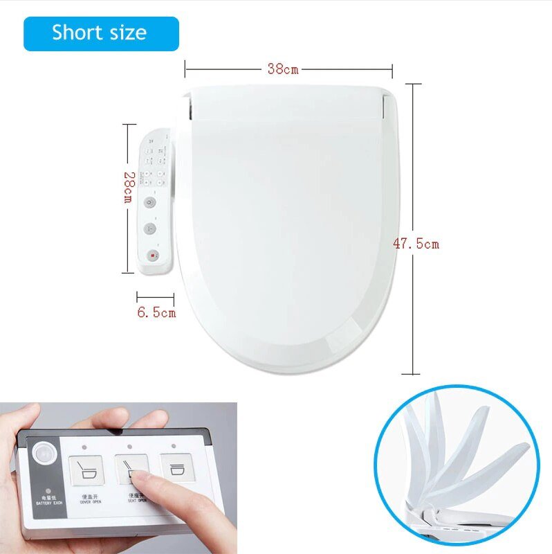 Ecofresh smart toilet seat cover electronic bidet cover clean dry seat heating wc intelligent toilet seat cover child seat - Starttech Online Market