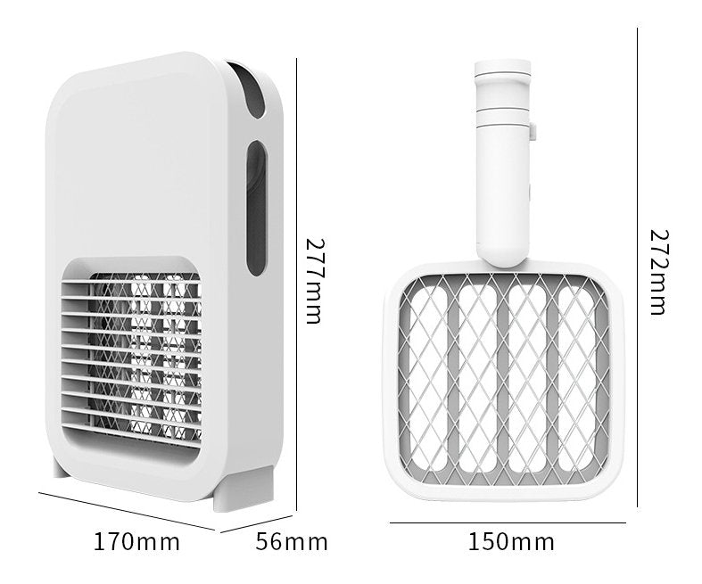 Efficient Photocatalyst Household Mosquito Killer Lamp 2in1 LED Mosquito Racket USB Creative Mosquito Trap Artifact Bug Zapper - Starttech Online Market