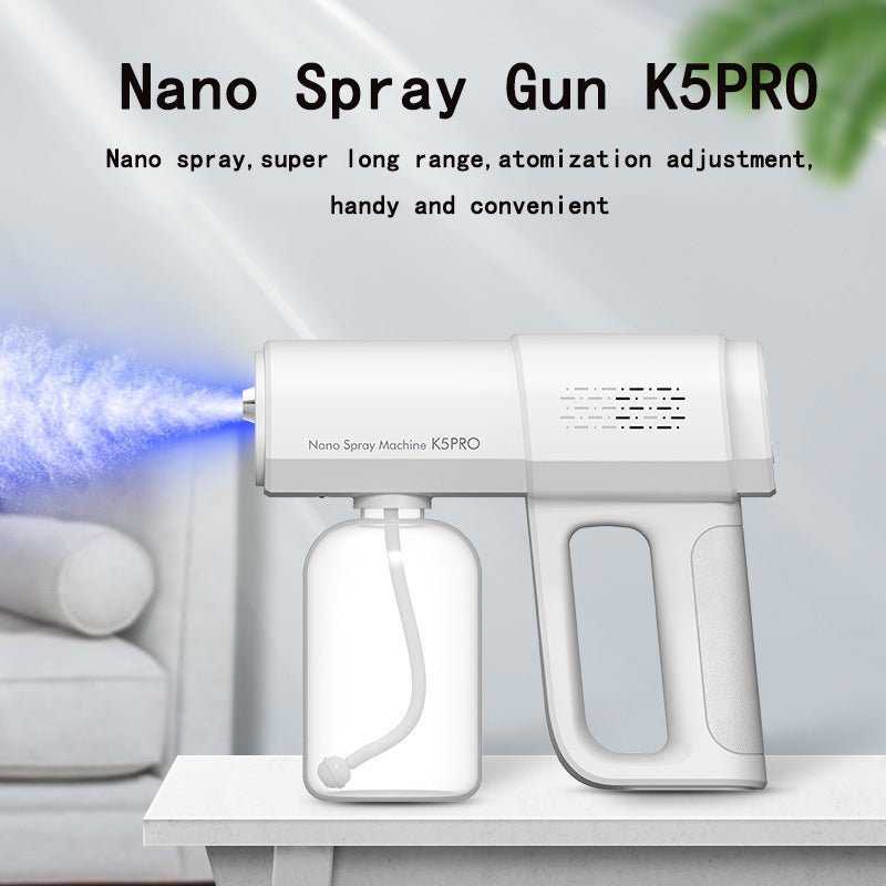 Electric Sanitizer Sprayer Handheld Blue Light Nano Steam Disinfection Spray Gun Home Car Wireless USB Humidifier Atomizer - Starttech Online Market