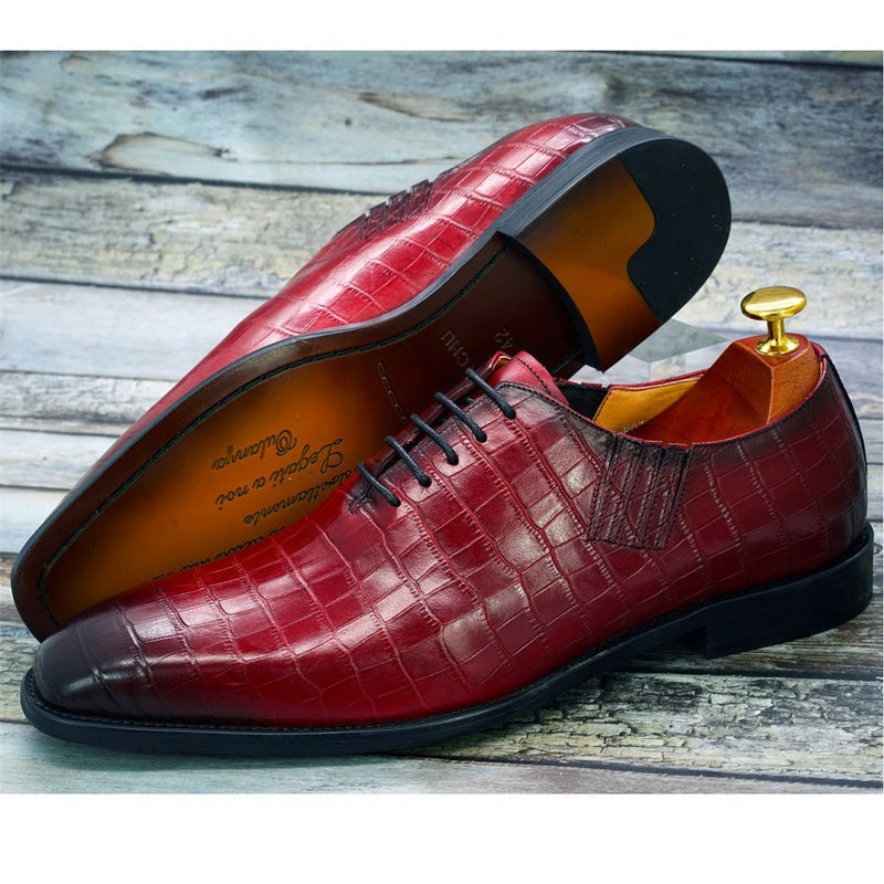 Embossed Fish Pattern Leather Formal Business Shoes - Starttech Online Market