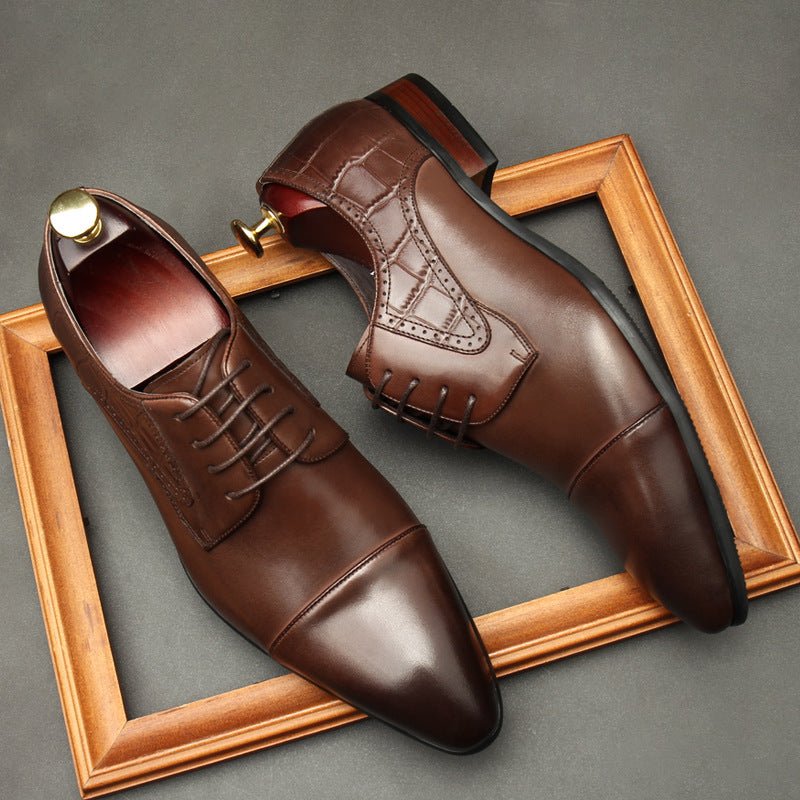 European Version Of Men's Shoes 2-joint Formal Leather Shoes - Starttech Online Market