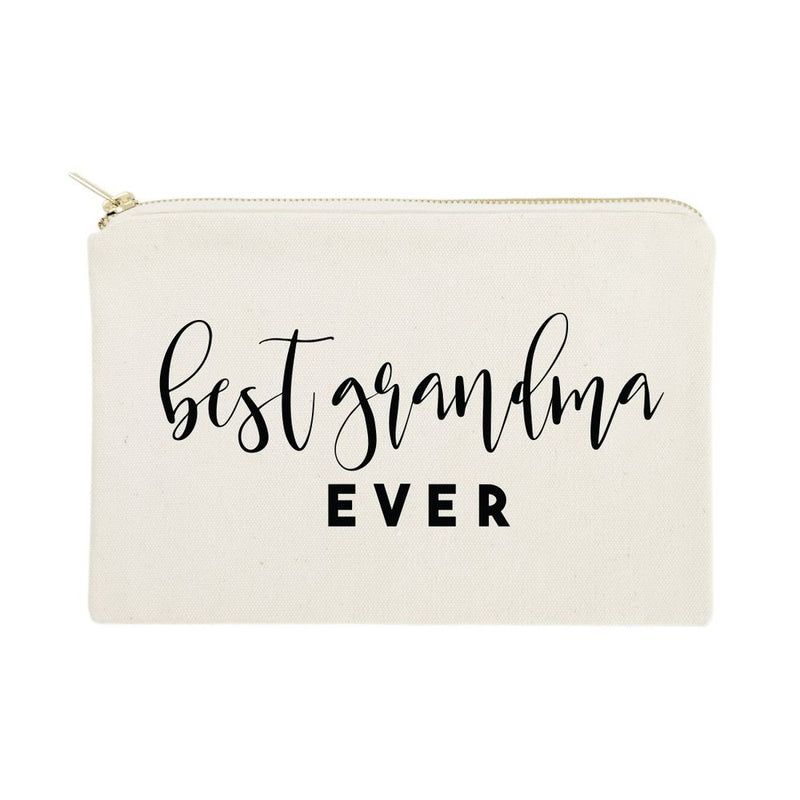 Best Grandma Ever Cotton Canvas Cosmetic Bag