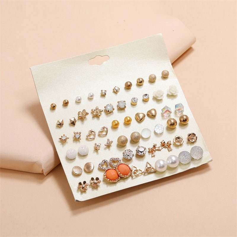 Fashion Flower All-Match 30-Piece Set Earrings - Starttech Online Market