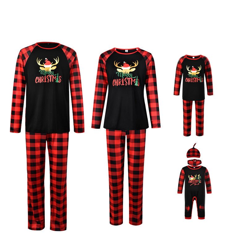 Fashion Printed Family European And American Pajamas Set Family Wear - Starttech Online Market