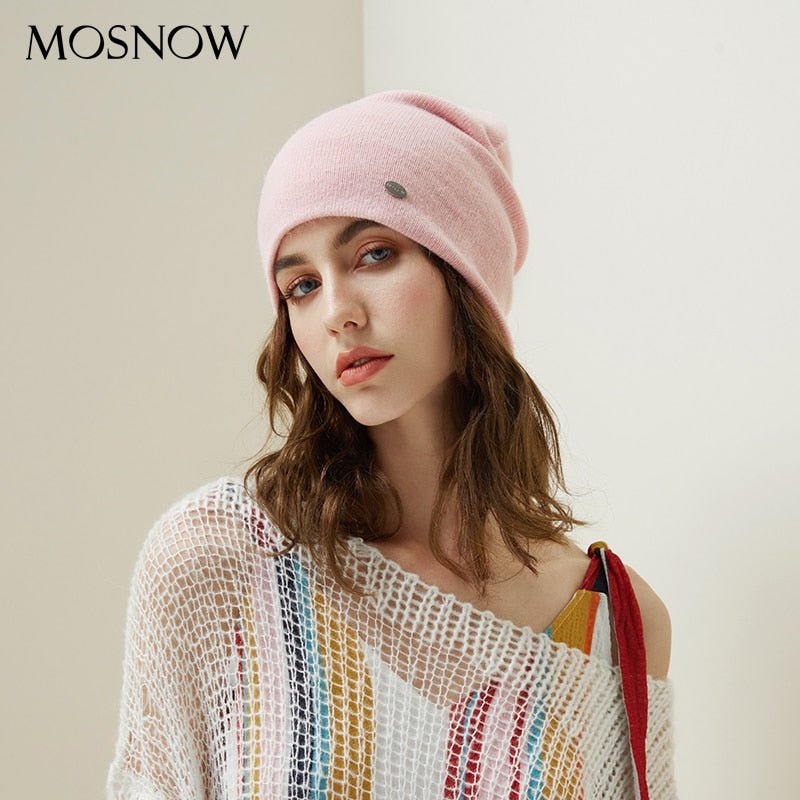 Female Beanies Rabbit Hair Winter Hats For Women Casual Autumn Knitted Beanie Girls 2019 New Fashion High Quality Soft Wool Hat - Starttech Online Market