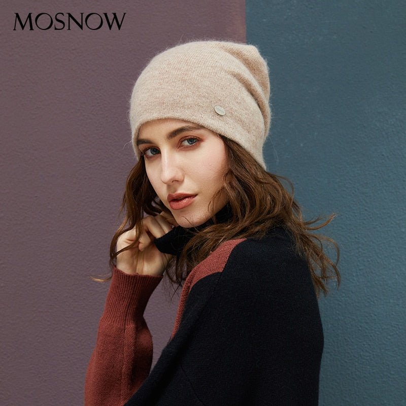 Female Beanies Rabbit Hair Winter Hats For Women Casual Autumn Knitted Beanie Girls 2019 New Fashion High Quality Soft Wool Hat - Starttech Online Market